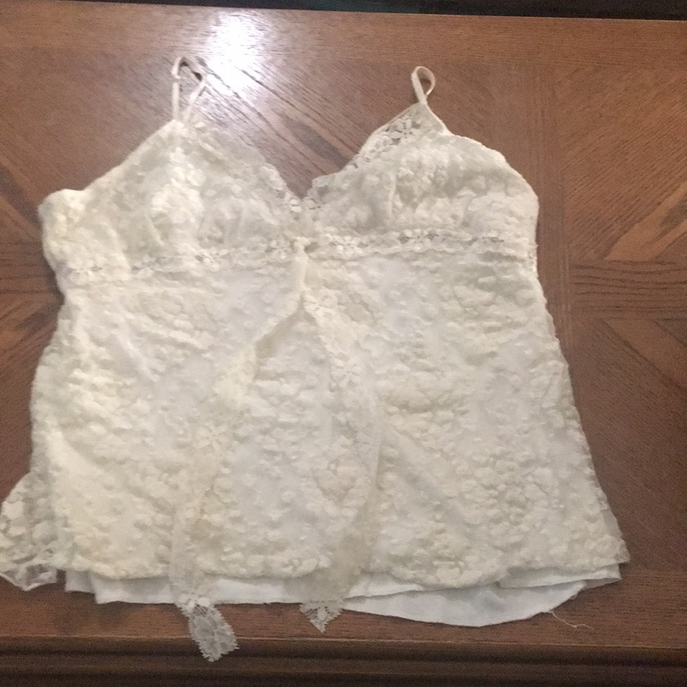 White spaghetti strap blouse